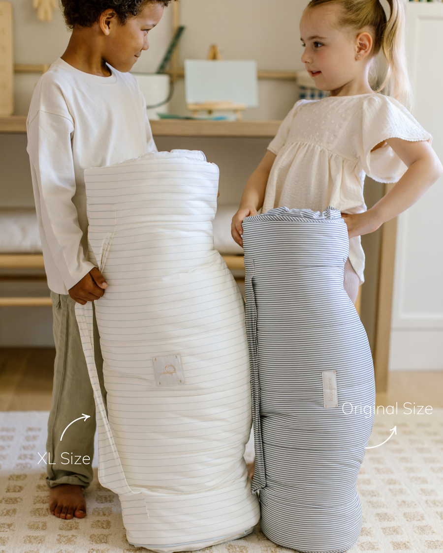 [NEW Pre-Order] XL Organic Nap Mat- Blue Stripe