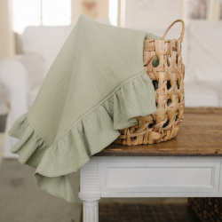 Ruffle Blanket- Cream