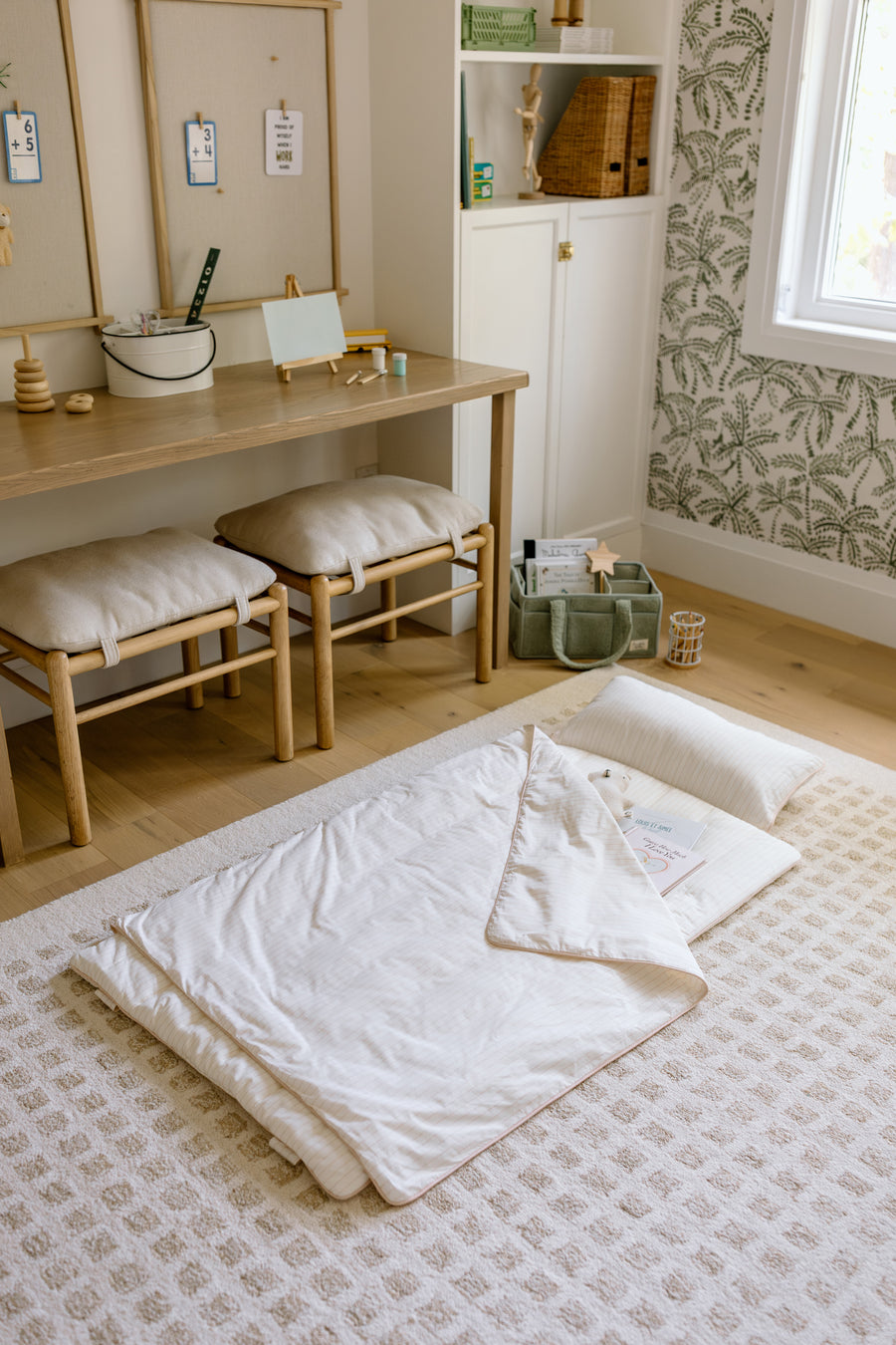 [NEW Pre-Order] XL Organic Nap Mat- Pink Stripe