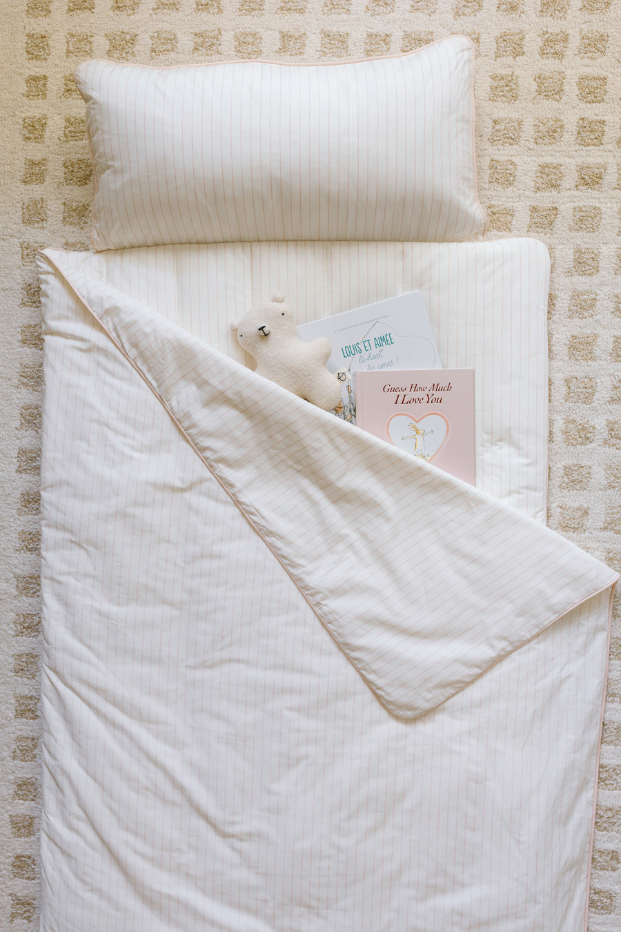 [NEW Pre-Order] XL Organic Nap Mat- Pink Stripe