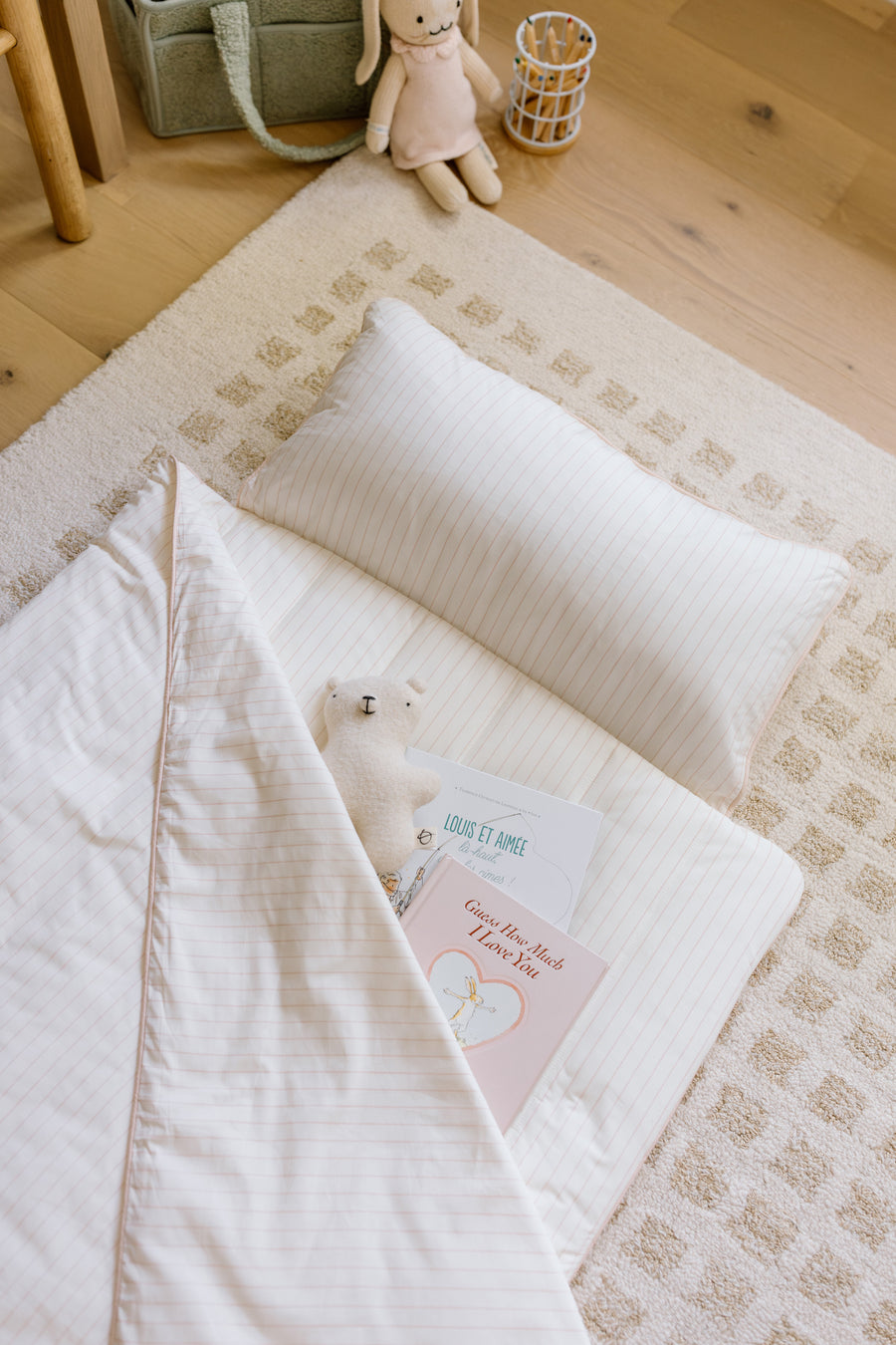 [NEW Pre-Order] XL Organic Nap Mat- Pink Stripe