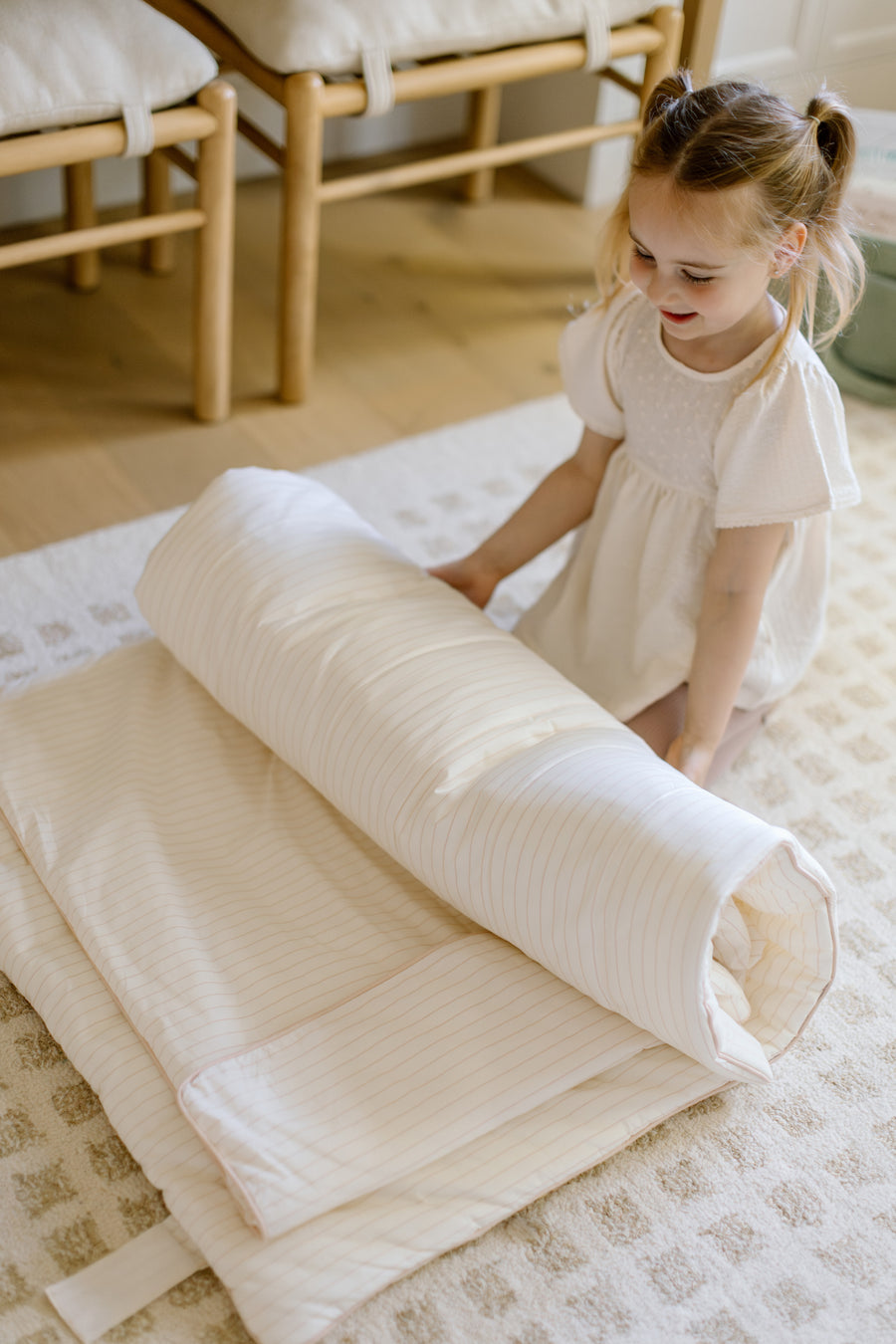 [NEW Pre-Order] XL Organic Nap Mat- Pink Stripe