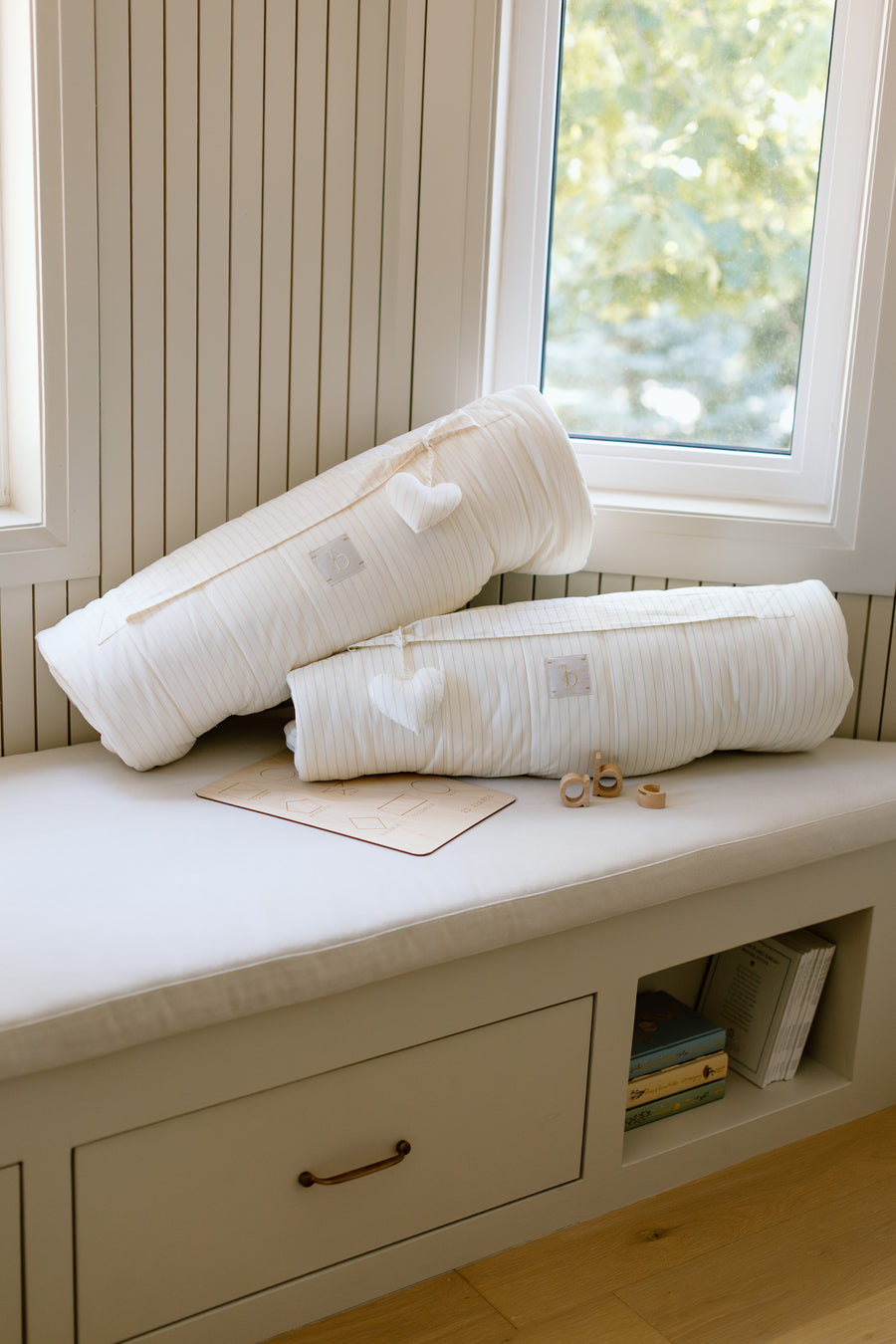 [NEW Pre-Order] XL Organic Nap Mat- Blue Stripe