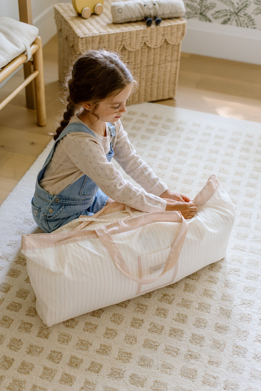 [NEW Pre-Order] XL Organic Nap Mat- Pink Stripe
