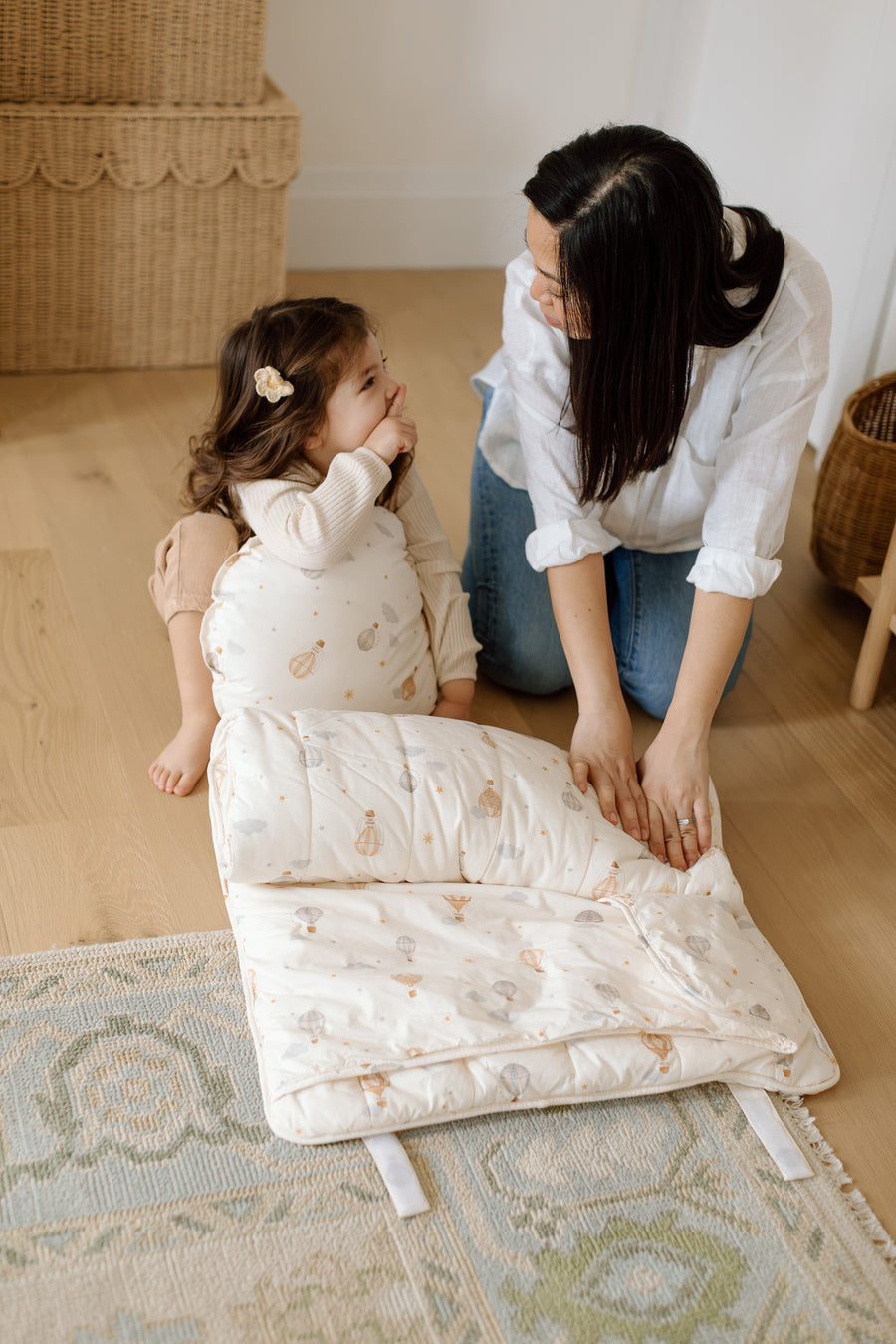 Organic Nap Mat- Hot Balloon