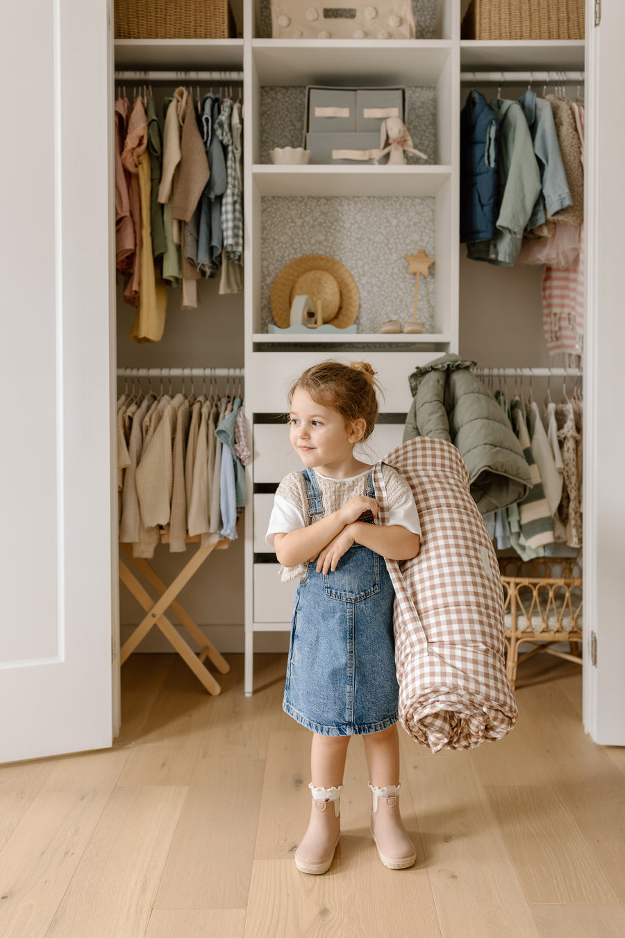 Organic Nap Mat- Brown Gingham