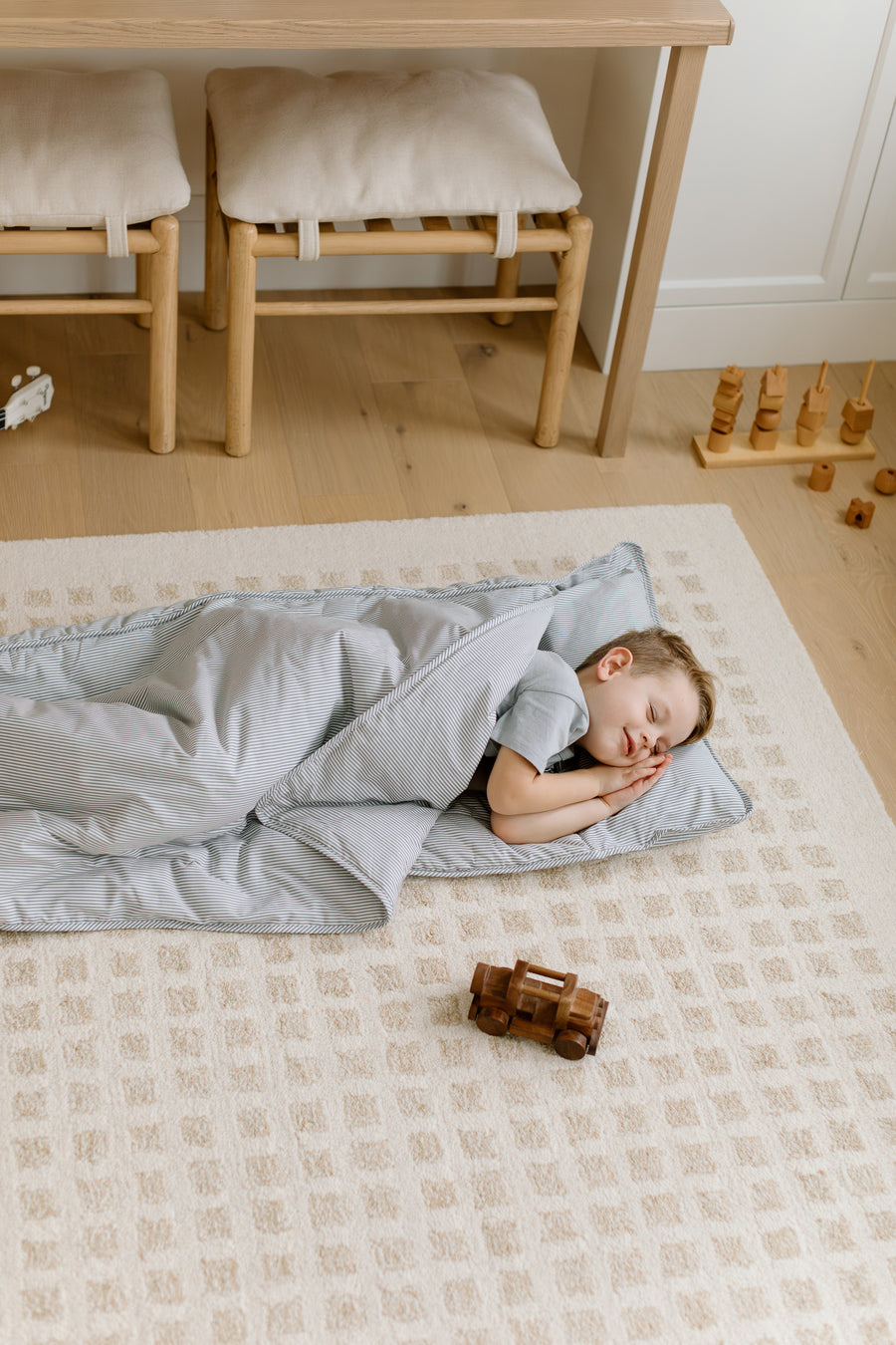 Organic Nap Mat- Modern Stripe