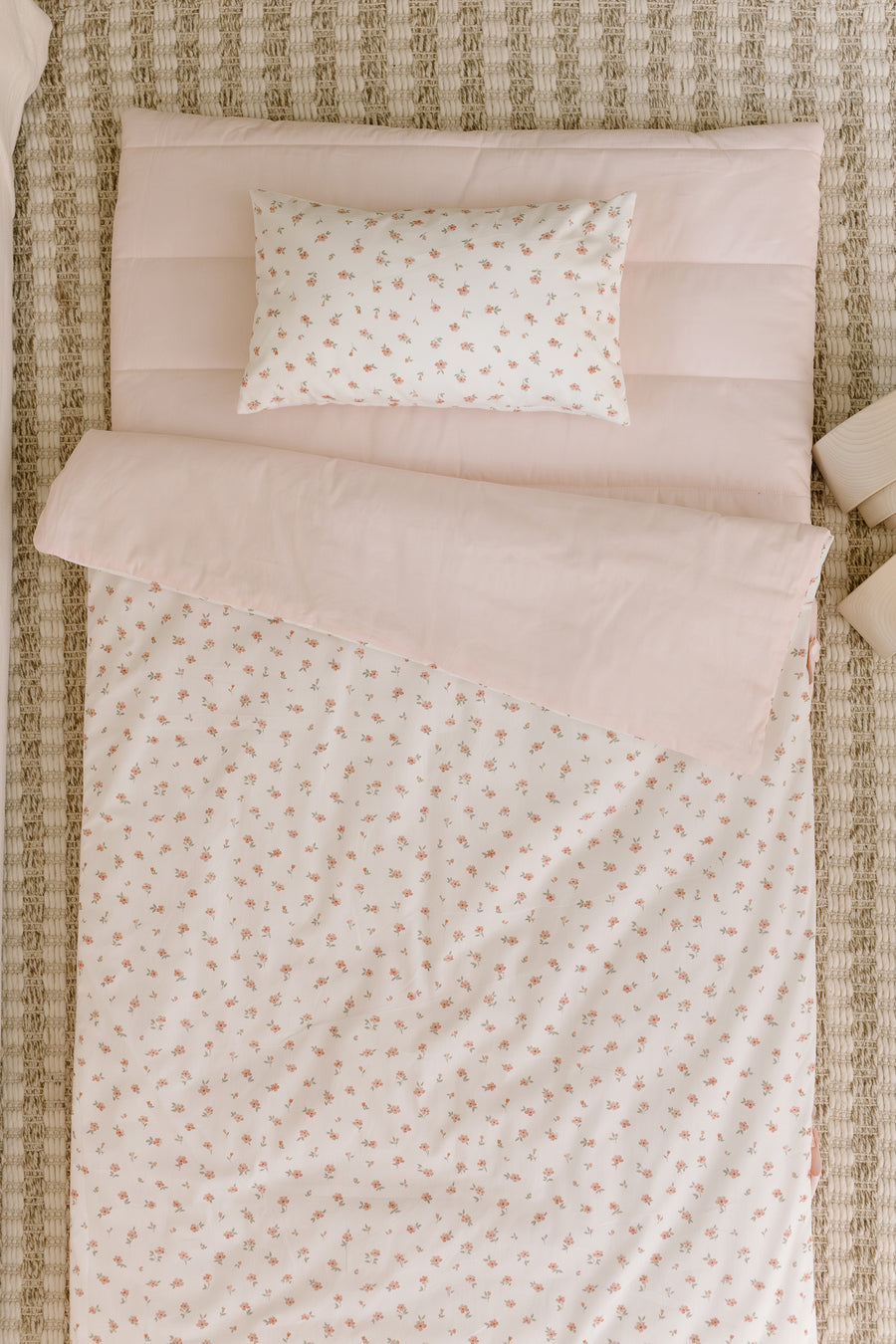 Organic Portable Bedding Set- Petal