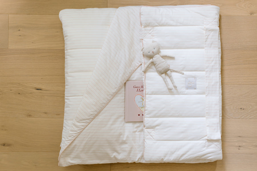 [NEW Pre-Order] XL Organic Nap Mat- Pink Stripe